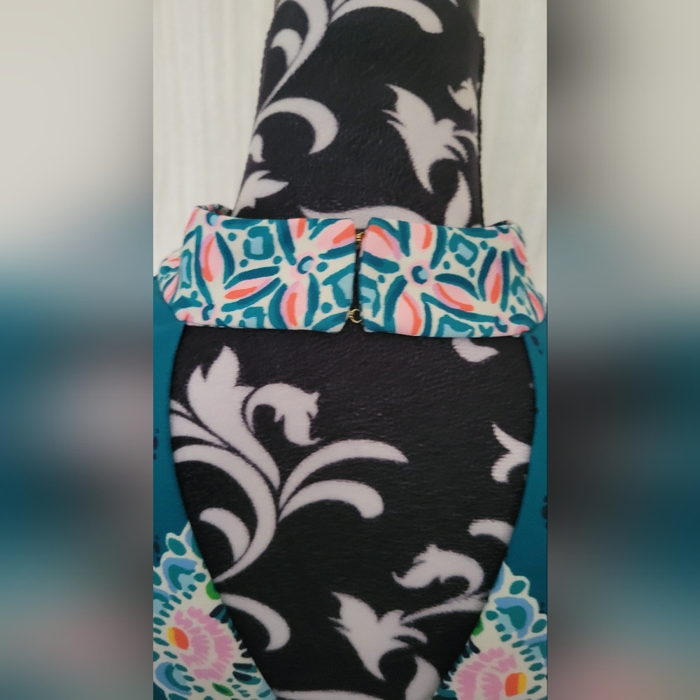 Lilly Pullitzer Brandi Valencia Teal Rain Florist Shift Dress Sz 6 - Picture 13 of 16